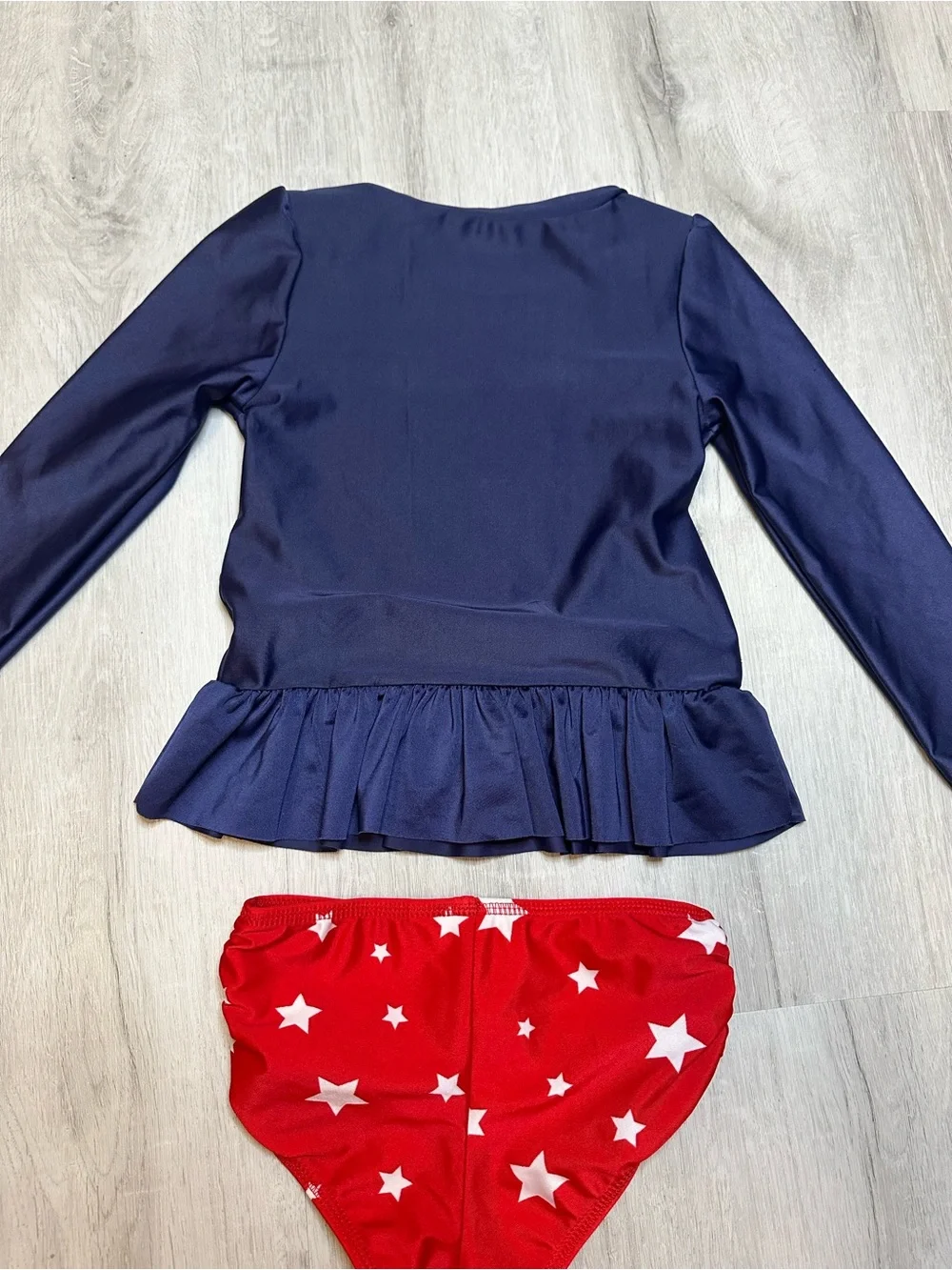 Kids - 3 for $10 - Cat & Jack Navy Unicorn Sun Guard Top & Red Star Swim Bottoms